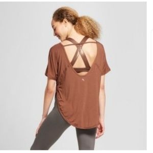 Joy Lab Brown Doleman Top Layering NWT